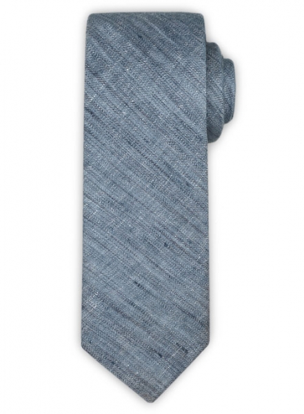 Italian Linen Tie - Cobalto Blue