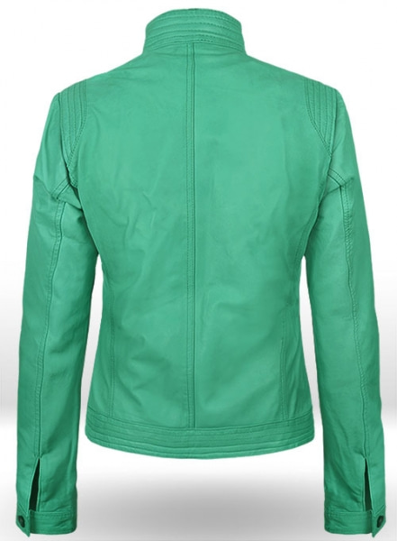 Soft Castle Green Washed & Wax Leather Jacket #707
