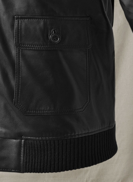Black Pilot Aviator Leather Jacket