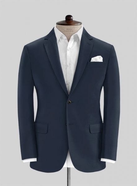Dark Blue Stretch Chino Suit