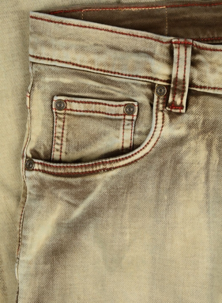 Porter Tan Vintage Wash Stretch Jeans - Look #343