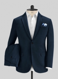 Italian Nile Blue Cotton Stretch Suit