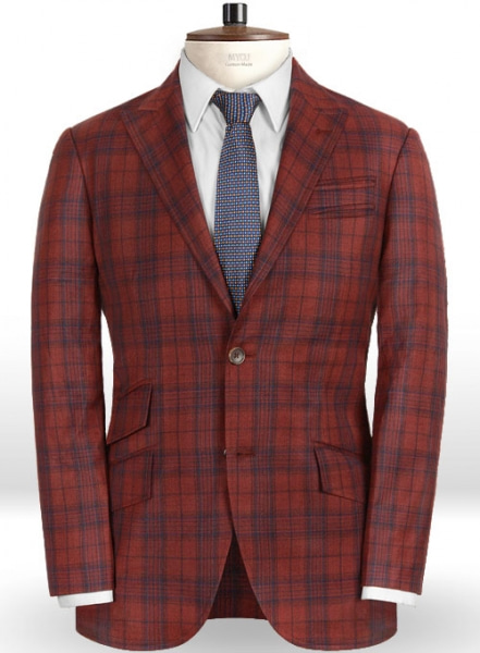 Napolean Tartan Red Manhattan Style Sports Coat