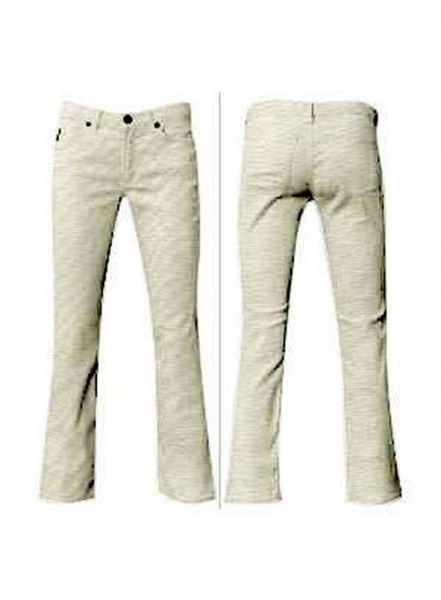 Light Beige Cotton Stretch Jeans