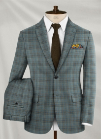 Reda Cay Blue Checks Wool Suit