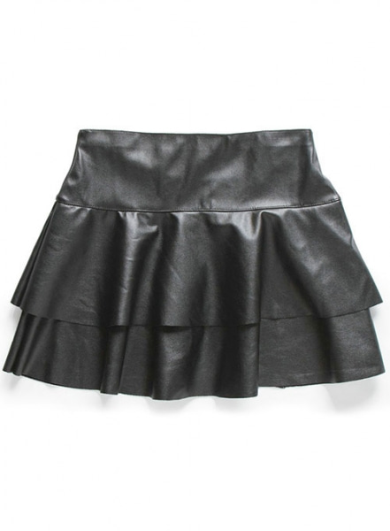Baseball Flare Leather Skirt - # 482