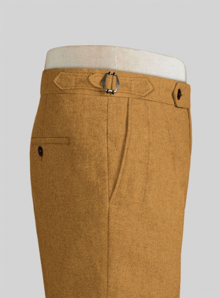 Naples Yellow Highland Tweed Trousers