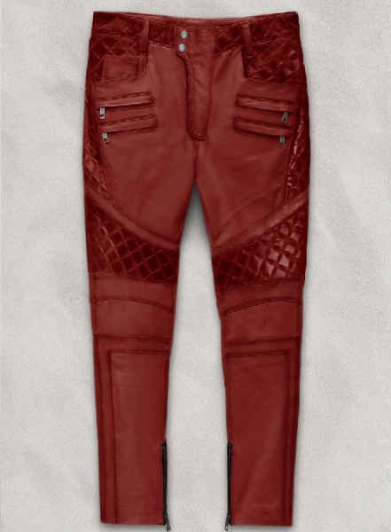 Outlaw Burnt Red Leather Pants