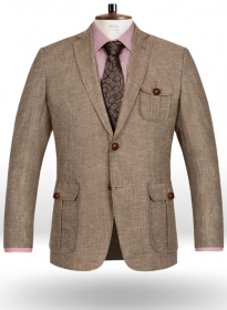 Italian Denim Brown Linen Danish Style Sports Coat