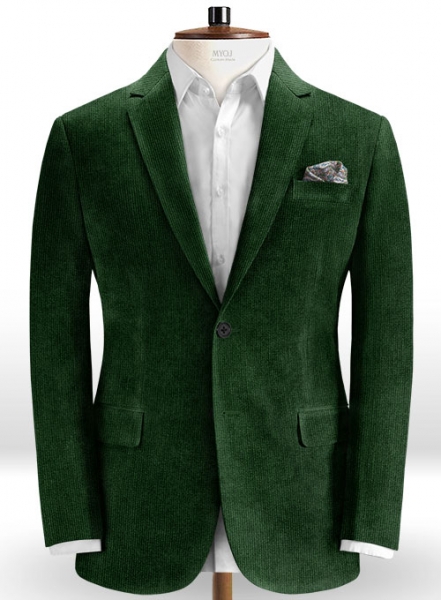 Stretch English Green Corduroy Suit