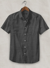 Filafil Poplene Gray Shirt - Half Sleeves