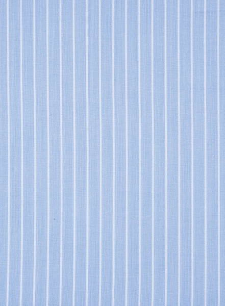 Italian Cotton Blue Stripes Shirt - Half Sleeves