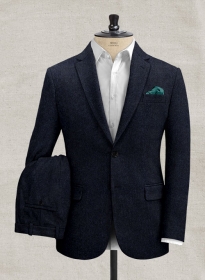 Italian Oxford Blue Tweed Suit