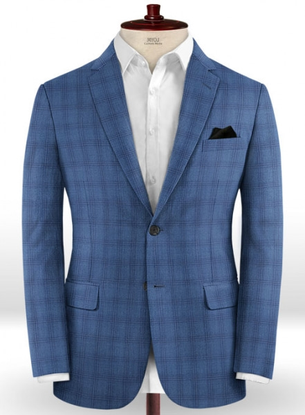 Napolean Mirrow Blue Wool Suit