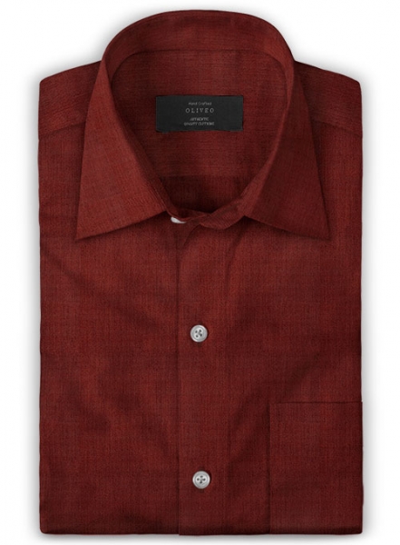 Giza Rich Wine Cotton Shirt - Full Sleeves