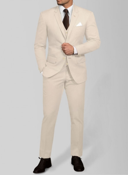 Light Khaki Stretch Chino Suit