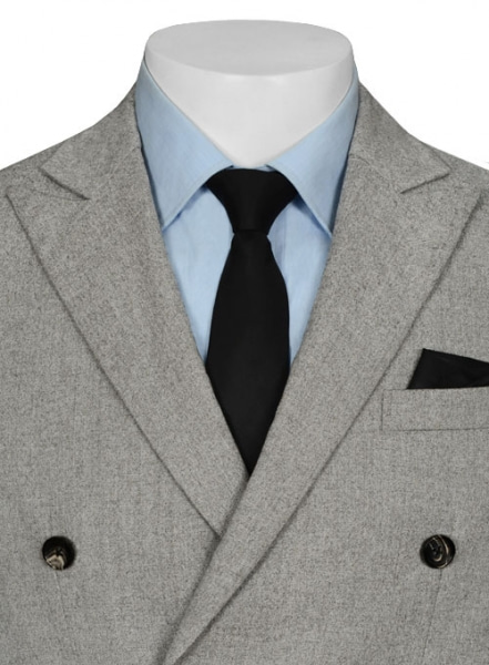 Reda Haze Gray Pure Wool Double Breasted Jacket