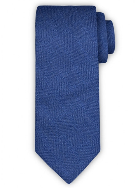 Italian Linen Tie - Cobalt Blue