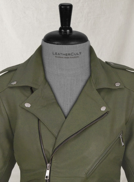 Basicallo Green Rihanna Leather Jacket #1