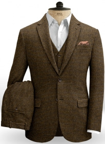 Houndstooth Tan Tweed Suit