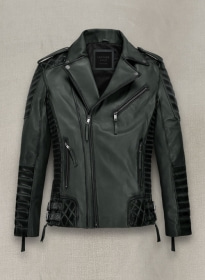 Charles Burnt Charcoal Leather Jacket