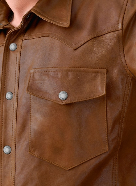 Light Weight Unlined Leather Shirt