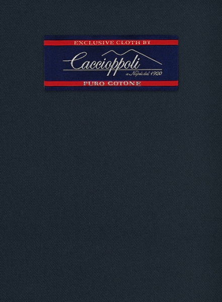 Caccioppoli Cotton Gabardine Dark Blue Suit