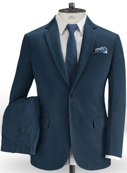 Royal Blue Stretch Chino Suit