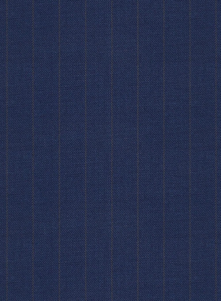 Chalkstripe Wool Royal Blue Pants