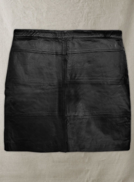 Black Claremont Leather Skirt - # 417 - XL Regular