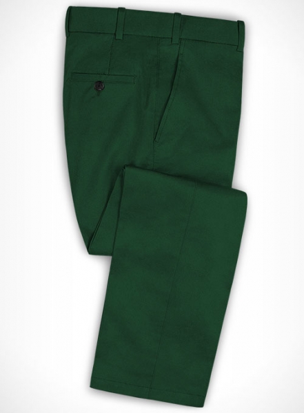Royal Green Cotton Stretch Suit