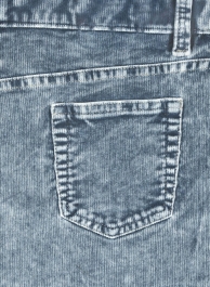 Indigo Corduroy Stretch Jeans - Blast Wash