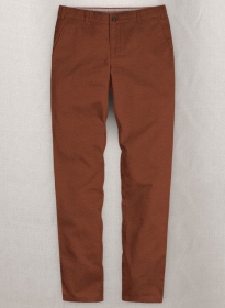 Stretch Summer Weight Rust Chino Pants