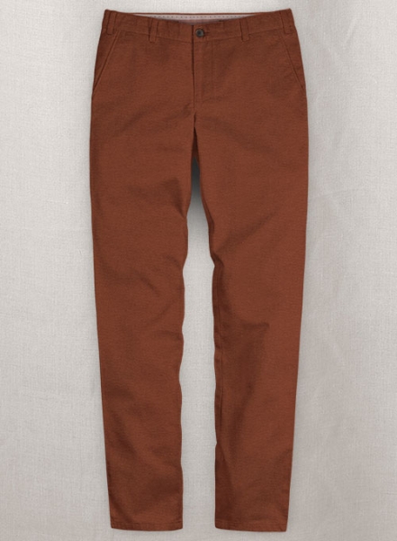 Stretch Summer Weight Rust Chino Pants