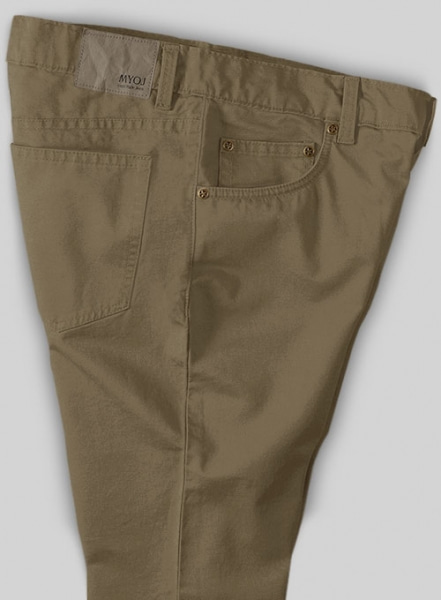 Earthy Brown Cotton Power Stretch Chino Jeans