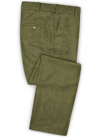 Slate Green Flannel Wool Pants