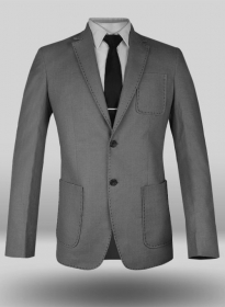 Tropical Gray Linen Club Style Jacket