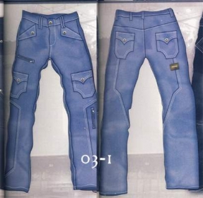Designer Denim Cargo Jeans - Style 03-1