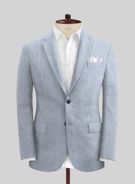 Solbiati Light Blue Seersucker Suit