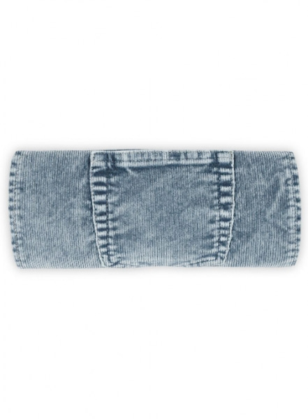 Indigo Corduroy Stretch Jeans - Blast Wash