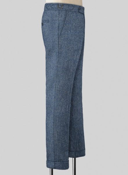 Classic Blue Denim Highland Tweed Trousers