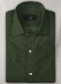 Olive Luxury Twill Shirt - Full Sleeves
