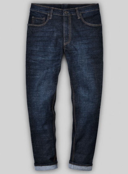 Marlin Blue Stretch Hard Wash Whisker Jeans - Look #520