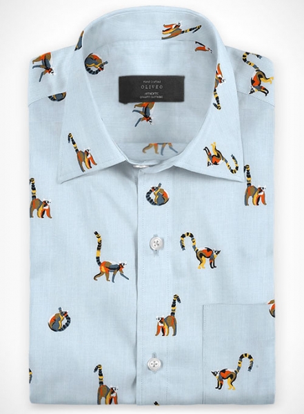 Cotton Romani Lemurs Shirt - Full Sleeves