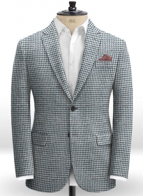 Harris Tweed Houndstooth Indi Blue Jacket