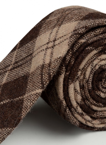 Tweed Tie - Brown Scot Tweed