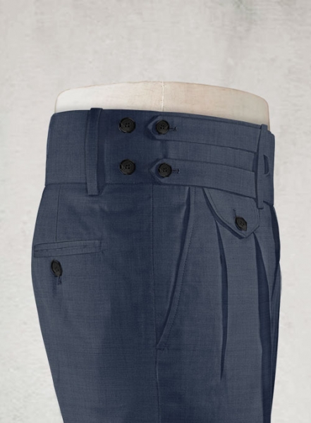 Napolean Highball Blue Double Gurkha Wool Trousers