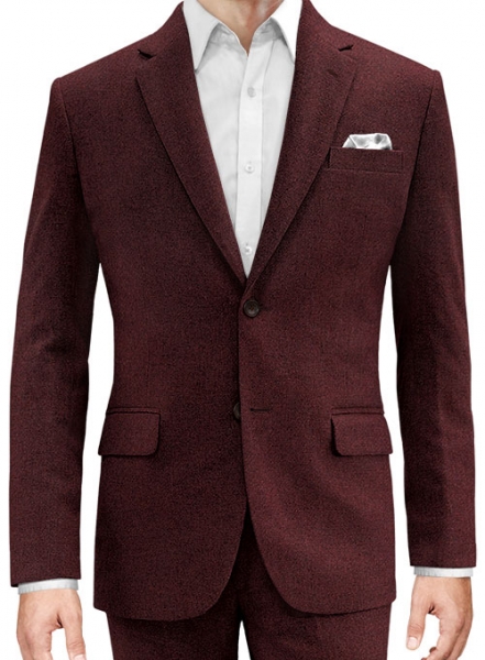 Wine Heavy Tweed Jacket