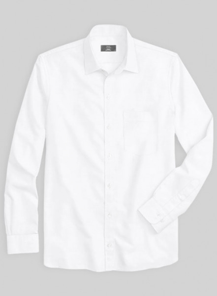 Giza White Cotton Shirt- Full Sleeves