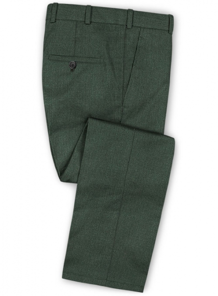 Reda Moss Green Pure Wool Pants